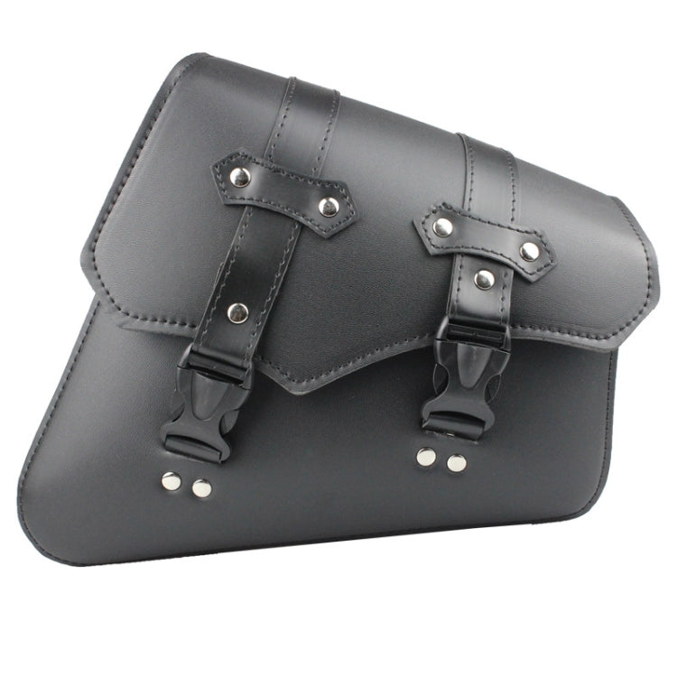 Motorcycle Side Box Package Fast Demolition Triangle Side Bag Leather Cycling Bag(Black) by buy2fix