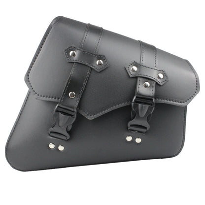 Motorcycle Side Box Package Fast Demolition Triangle Side Bag Leather Cycling Bag(Black) by buy2fix