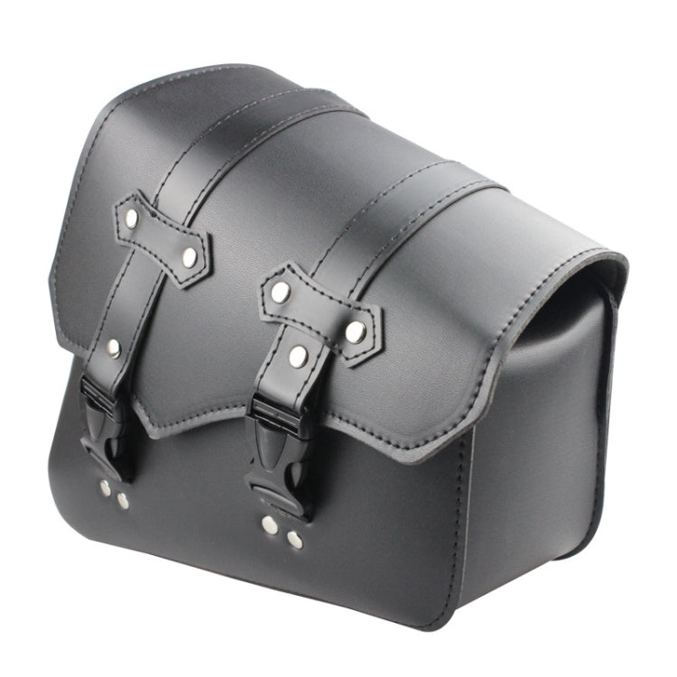 Motorcycle Side Box Package Fast Demolition Triangle Side Bag Leather Cycling Bag(Black) by buy2fix
