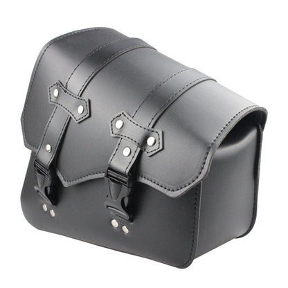 Motorcycle Side Box Package Fast Demolition Triangle Side Bag Leather Cycling Bag(Black) by buy2fix