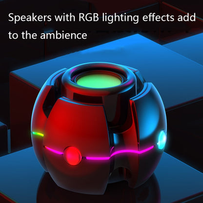 RGB Light Effect Gyro Shape Wireless Bluetooth Audio(Red) - Mini Speaker by buy2fix | Online Shopping UK | buy2fix