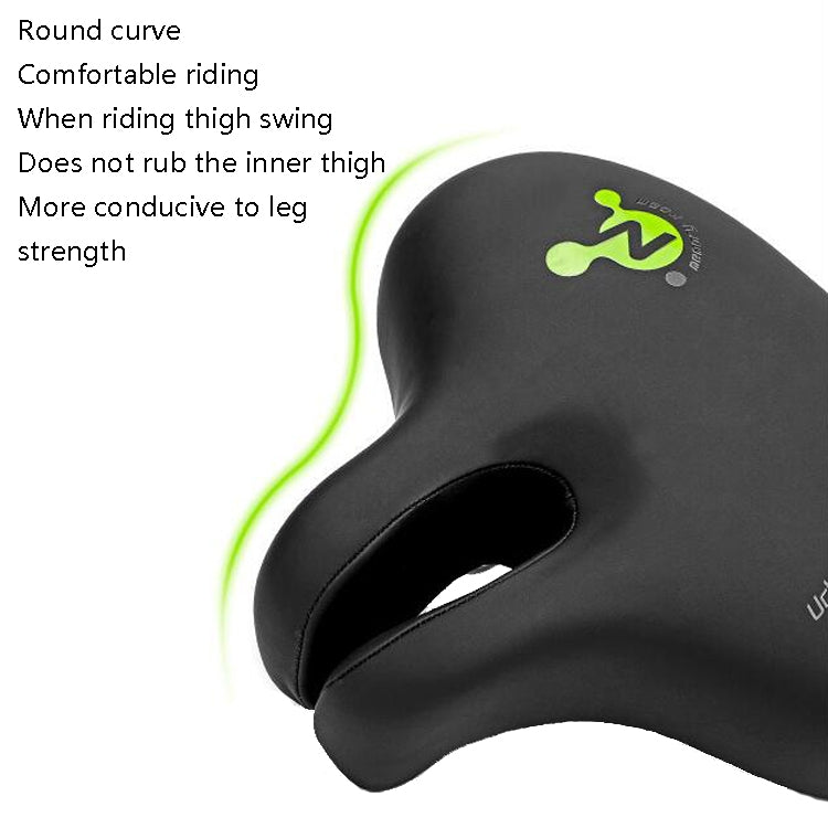 Bike No Nasal Seat Mountain Bike Saddle Comfortable Shock Absorption Bicycle Outdoor Cycling Accessories Saddle(Fluorescent Green) - Outdoor & Sports by buy2fix | Online Shopping UK | buy2fix