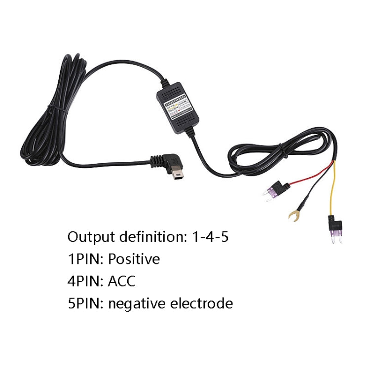 H516 Recording Step-down Line Shrinkage Video Car Charger Line Parking Monitoring Three-Core Power Cord, Model: With Fuse(Mini Straight) - In Car by buy2fix | Online Shopping UK | buy2fix