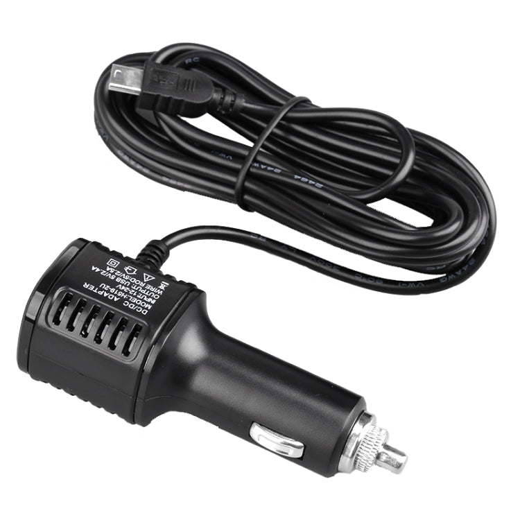 H519 Car Charger Driving Recorder Power Cord Dual USB With Display Charging Line, Specification: Mini Right Elbow - In Car by buy2fix | Online Shopping UK | buy2fix