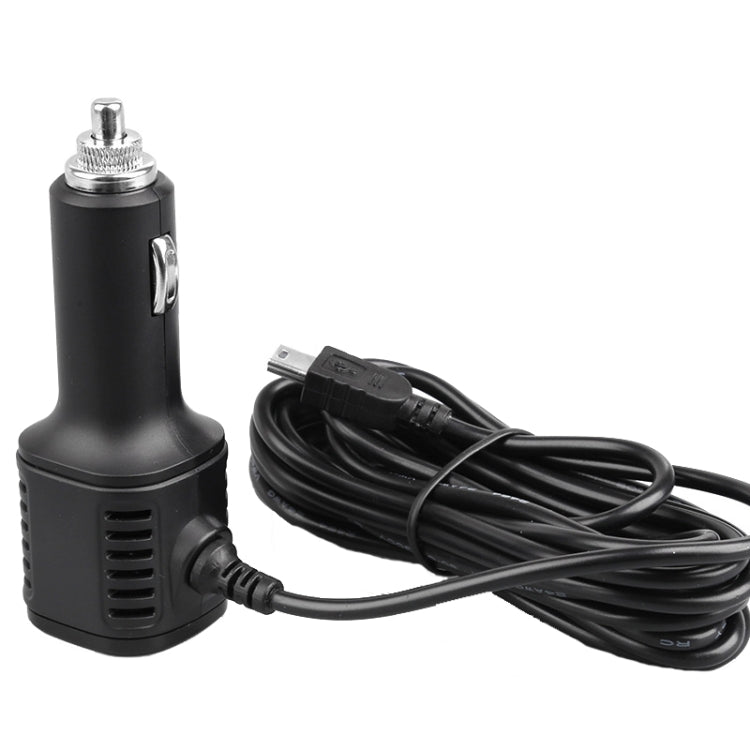 H519 Car Charger Driving Recorder Power Cord Dual USB With Display Charging Line, Specification: Mini Left Elbow - In Car by buy2fix | Online Shopping UK | buy2fix