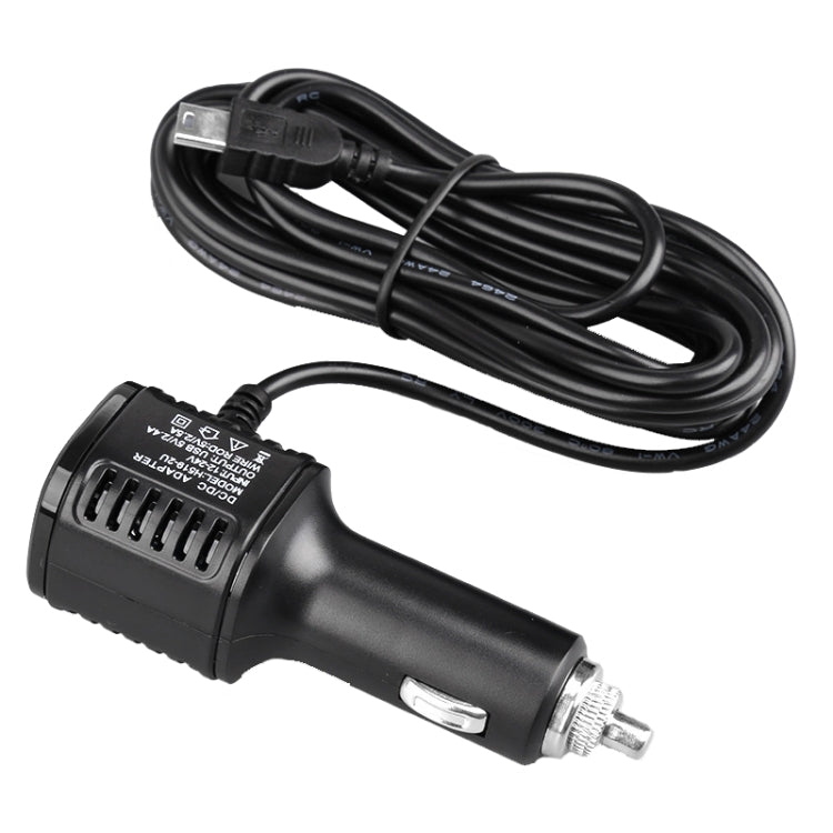 H519 Car Charger Driving Recorder Power Cord Dual USB With Display Charging Line, Specification: Micro Left Elbow - In Car by buy2fix | Online Shopping UK | buy2fix