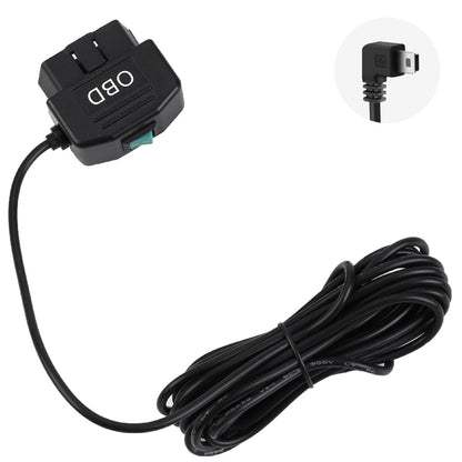 H507 Driving Recorder OBD Step-down Line Car ACC Three-Core Power Cord 12/24V To 5V 3A Low Pressure Protection Line, Specification: Mini Right Elbow - In Car by buy2fix | Online Shopping UK | buy2fix