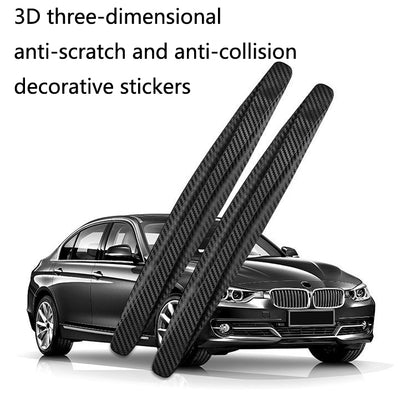 4 Pairs Car Front Rear Bumper Anti-Collision And Anti-Scratch Strips Body Scratch Decoration Stickers, Color: White - In Car by buy2fix | Online Shopping UK | buy2fix