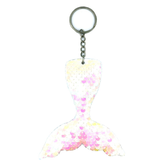 10 PCS Reflective Mermaid Keychain Sequins Mermaid Tail Accessories Car Luggage Pendant(AB Colorful 16) - In Car by buy2fix | Online Shopping UK | buy2fix