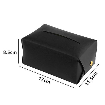 2 PCS Car Leather Tissue Box Home Paper Towel Storage Box(Pink) by buy2fix