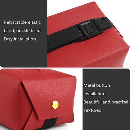 2 PCS Car Leather Tissue Box Home Paper Towel Storage Box(Red Wine) - In Car by buy2fix | Online Shopping UK | buy2fix