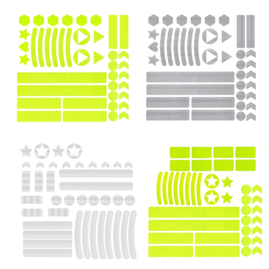 Motorcycle Bicycle broach Reflective Sticker Children Balance Scooter Luminous Sticker(Triangular White) by buy2fix