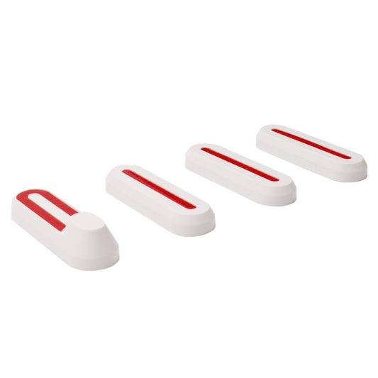 1 Set Electric Scooter Wheel Four-way Side Decorative Cover With Reflective Strips For Xiaomi Mijia 1S / Pro(White) by buy2fix