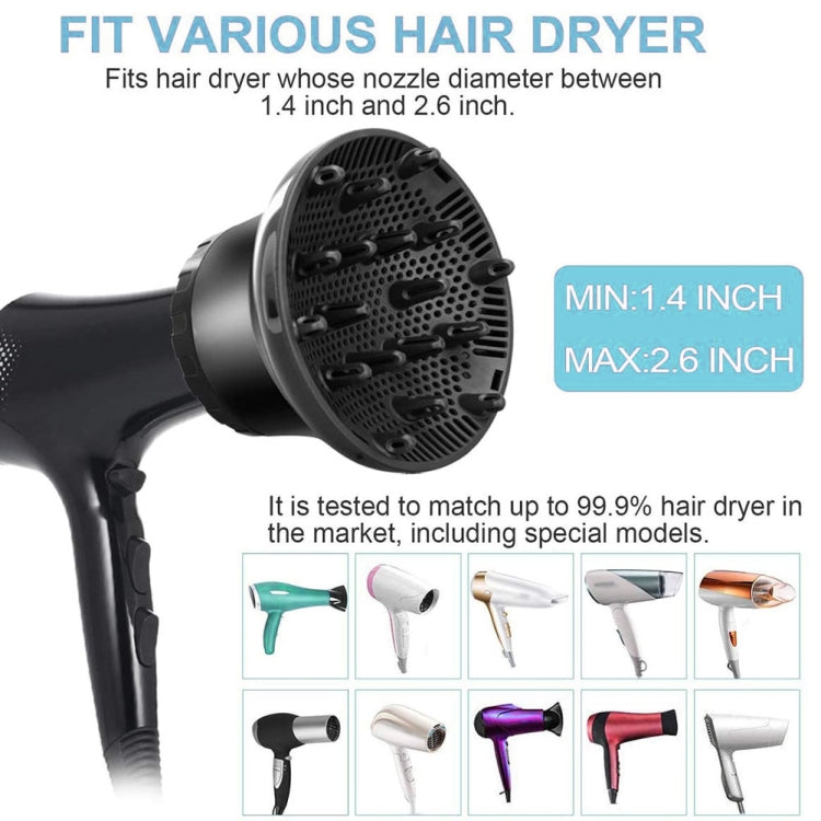 G8 Universal Hair Diffuser Adaptable For Blow Dryers with Rotatable Design Curly Hair Large Wind Hood(Black) - Home & Garden by buy2fix | Online Shopping UK | buy2fix