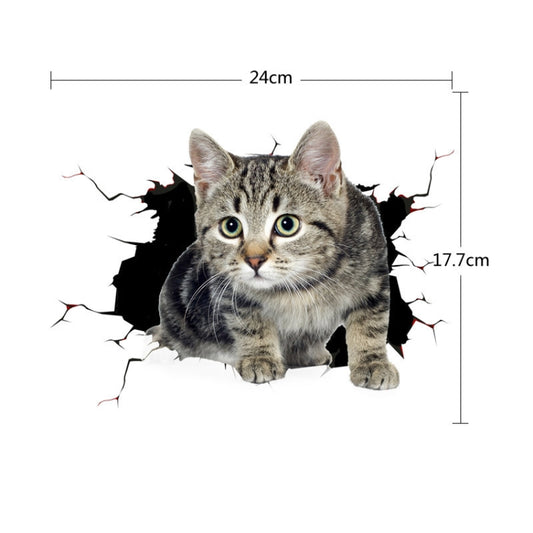 4 PCS 3D Simulation Animal Personality Car Stickers Glass Car Door Scratches Decorative Occlusion Stickers(Cat Style 6) by buy2fix