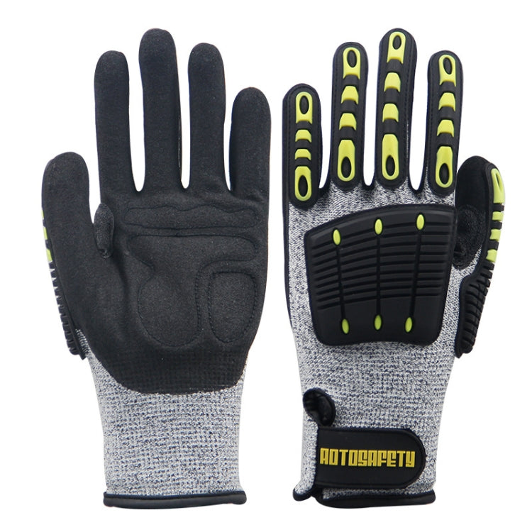 ROTOSAFETY RZT-HFZ20 Shock-Proof Anti-Smashing Anti-Cutting Anti-Collision Gloves TPR Mechanical Maintenance Fire Rescue Miners Mining Anti-Stab Gloves, Size: L - Workplace Safety Supplies by buy2fix | Online Shopping UK | buy2fix