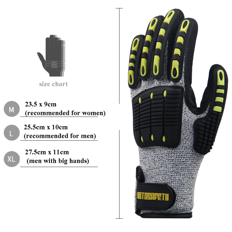 ROTOSAFETY RZT-HFZ20 Shock-Proof Anti-Smashing Anti-Cutting Anti-Collision Gloves TPR Mechanical Maintenance Fire Rescue Miners Mining Anti-Stab Gloves, Size: XL - Workplace Safety Supplies by buy2fix | Online Shopping UK | buy2fix