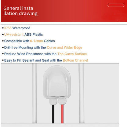 Solar Photovoltaic Plastic Bracket ABS Photovoltaic Car Roof Waterproof Junction Box(White) - Consumer Electronics by buy2fix | Online Shopping UK | buy2fix