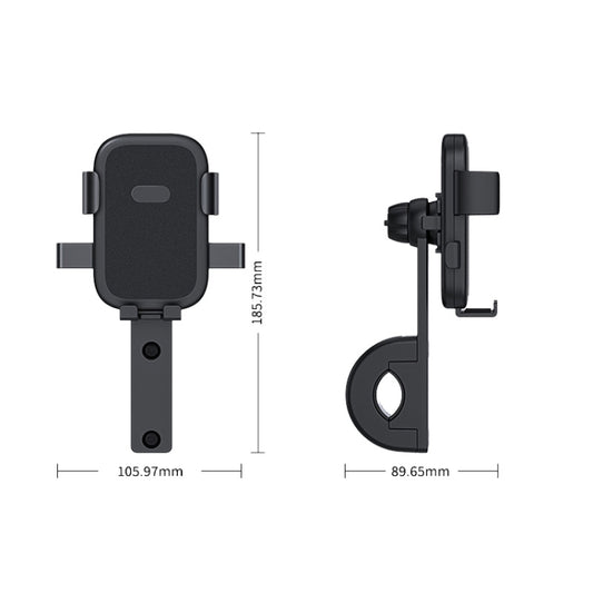 Q1 Motorcycle Mobile Phone Holder Metal Rearview Mirror Bicycle Bracket(Handlebar) by buy2fix