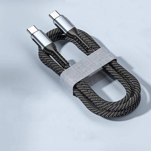 1m 100W PD Fast Charge Type-C Male to Male Data Sync Charging Braided Cable by buy2fix