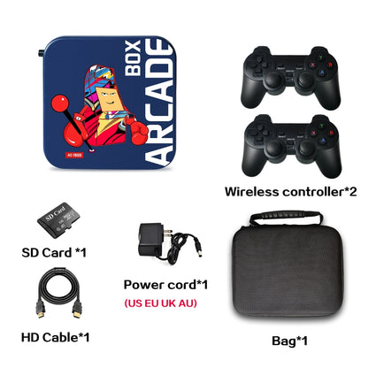 Arcade Box 64G Wireless Video Game Machine Box 4K HD Display For PS1/PSP/N64/DC, UK Plug - Pocket Console by buy2fix | Online Shopping UK | buy2fix