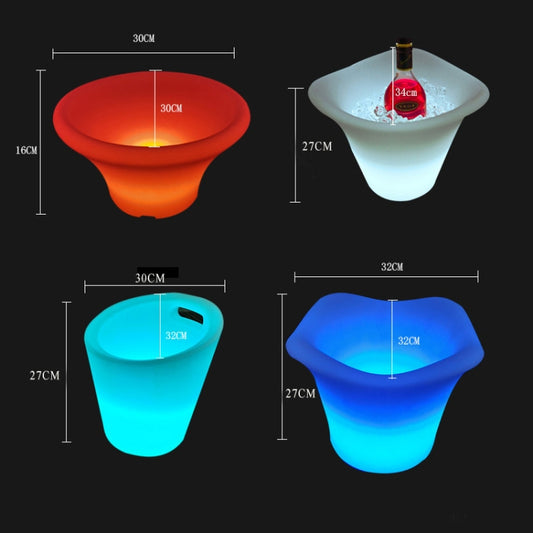 ES-IC014 Waterproof LED Luminous Ice Bucket For Bars, US Plug, Size: 34x34x27cm by buy2fix