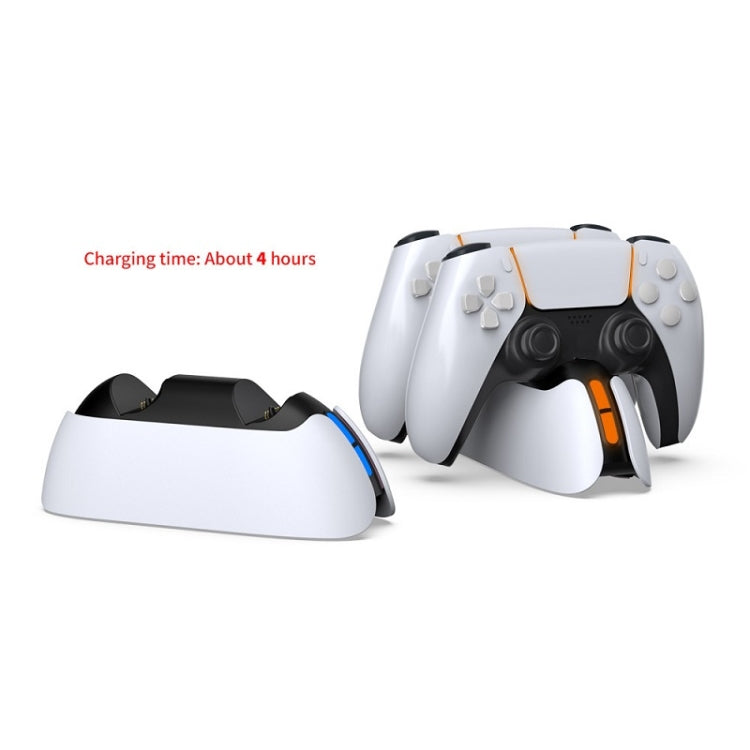 DOBE TP5-05103 Contact-Type Gamepad Charging Base With Indicator Light For PS5(White) - Toys & Hobbies by DOBE | Online Shopping UK | buy2fix