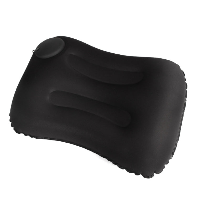 Travel Inflatable Press U-Shaped Neck Guard Pillow, Colour: Milk Silk U018-01（Black） - Home & Garden by buy2fix | Online Shopping UK | buy2fix