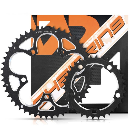 WEST BIKING 34T-50T Road Bike Racing Folding Chainwheel(Black) by WEST BIKING