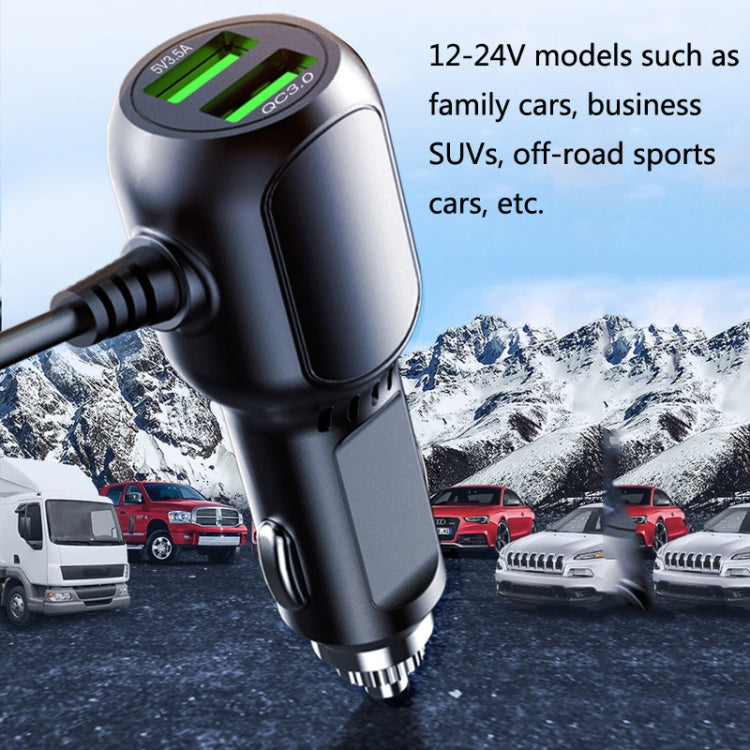 JY-1904 Car Charger Fast Charging Step-Down Line Mini USB Left(Double Drive) - In Car by buy2fix | Online Shopping UK | buy2fix