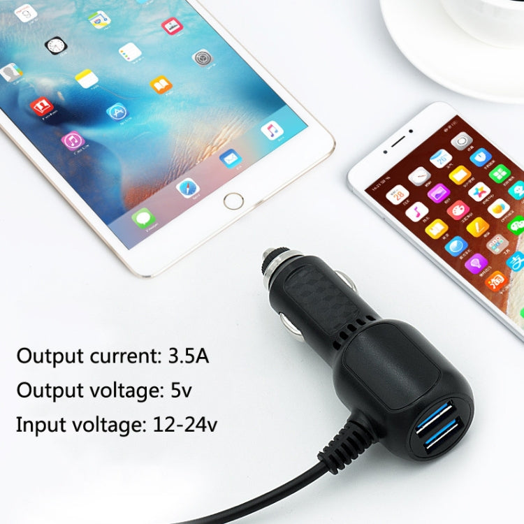 JY-1904 Car Charger Fast Charging Step-Down Line Android Micro USB Left(Double Drive) - In Car by buy2fix | Online Shopping UK | buy2fix