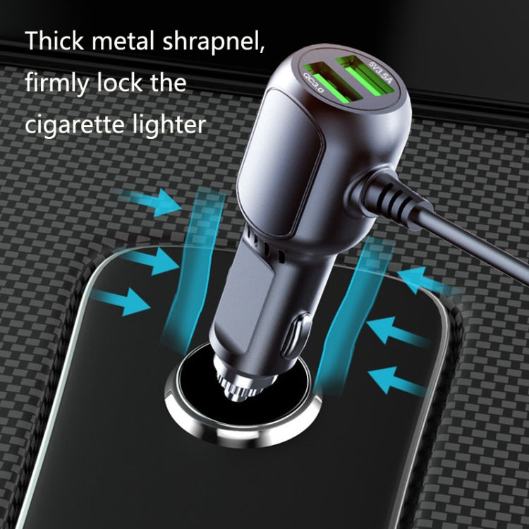 JY-1904 Car Charger Fast Charging Step-Down Line Android Micro USB Straight(Double Drive) - In Car by buy2fix | Online Shopping UK | buy2fix