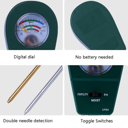 LY101 Flower And Grass Soil Detector PH Cantoneal Alkalin Testor(Black) - Consumer Electronics by buy2fix | Online Shopping UK | buy2fix