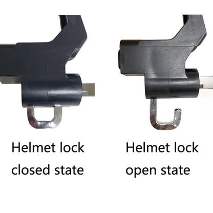 3 Sets Motorcycle Helmet Fixed Lock Hook(Black) by buy2fix
