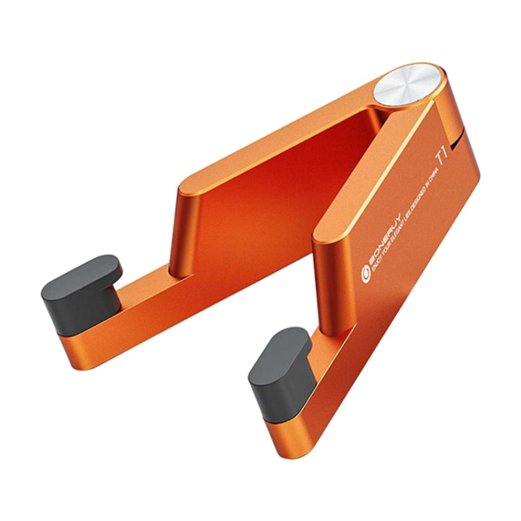 Boneruy T1  Aluminum Alloy Folding Mobile Phone Stand Tablet Computer Stand (Orange) - Desktop Holder by buy2fix | Online Shopping UK | buy2fix