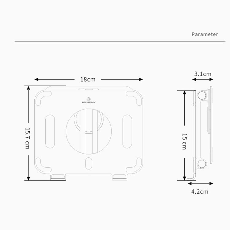 Boneruy L04mini 360 Degree Rotating Aluminum Alloy Tablet Laptop Holder(Silver) - Desktop Holder by BONERUY | Online Shopping UK | buy2fix