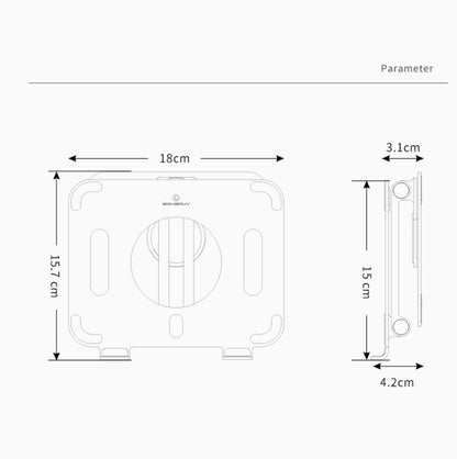 Boneruy L04mini 360 Degree Rotating Aluminum Alloy Tablet Laptop Holder(Silver) - Desktop Holder by BONERUY | Online Shopping UK | buy2fix