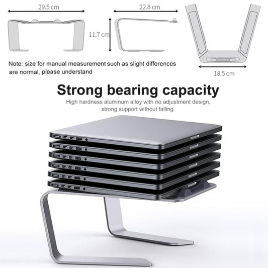 BONERUY P49 Aluminium Alloy Heat-Dissipating Notebook Holder Storage Heightened Holder(Silver) by BONERUY