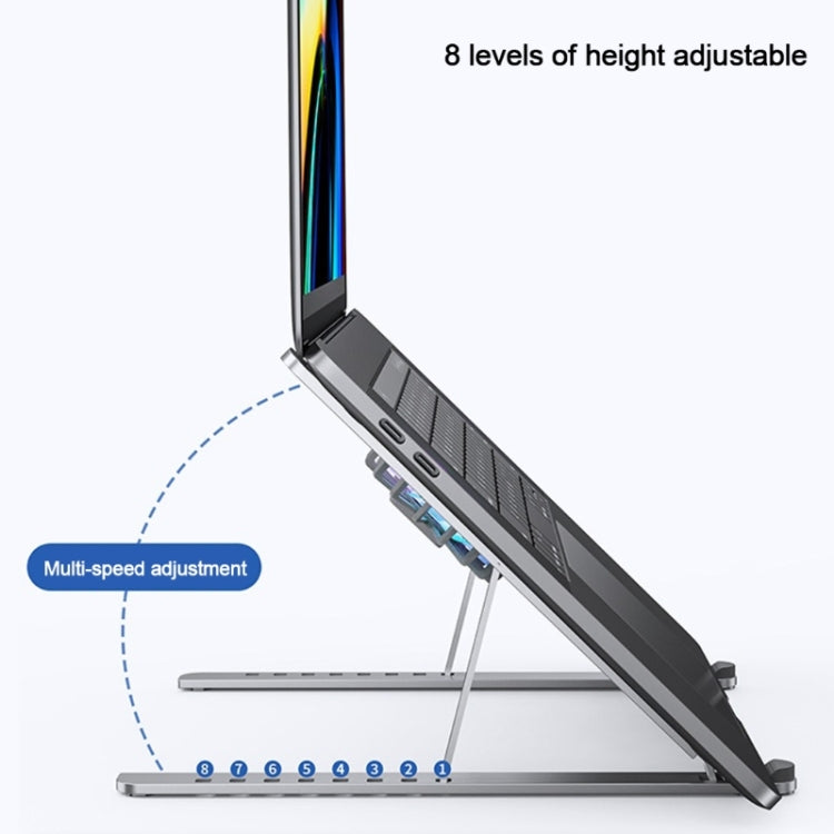 BONERUY P11F Notebook Cooling Bracket Fan Aluminum Alloy Radiator, Colour: Grey - Computer & Networking by BONERUY | Online Shopping UK | buy2fix