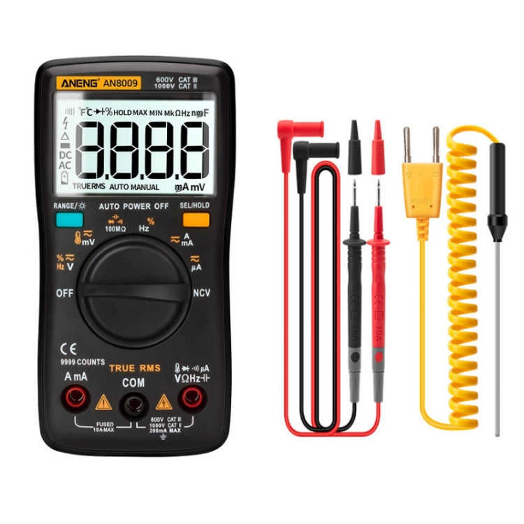 ANENG AN8009 NVC Digital Display Multimeter, Specification: Standard(Black) - Consumer Electronics by ANENG | Online Shopping UK | buy2fix