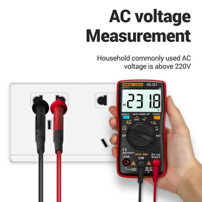 ANENG AN8009 NVC Digital Display Multimeter, Specification: Standard with Cable(Red) - Current & Voltage Tester by ANENG | Online Shopping UK | buy2fix