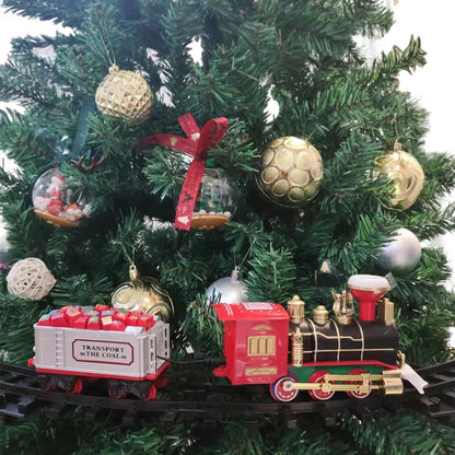 Electric Christmas Train Tree Decoration Rail Car Model(238-9) - Model Toys by buy2fix | Online Shopping UK | buy2fix