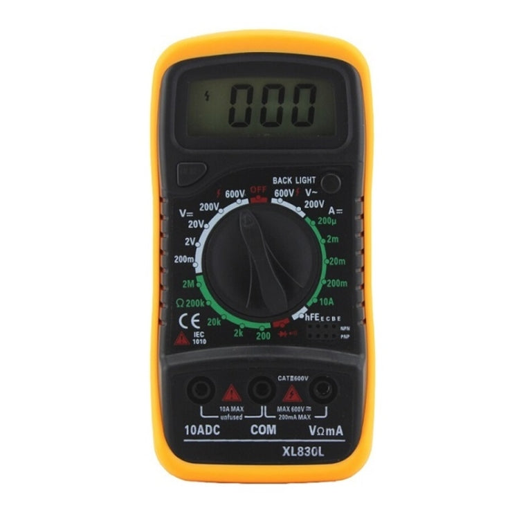 ANENG XL830L Multi-Function Digital Display High-Precision Digital Multimeter, Specification: Standard+10A Extra Tip Pen(Orange) - Consumer Electronics by ANENG | Online Shopping UK | buy2fix