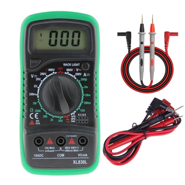 ANENG XL830L Multi-Function Digital Display High-Precision Digital Multimeter, Specification: Standard+10A Extra Tip Pen(Green) - Consumer Electronics by ANENG | Online Shopping UK | buy2fix