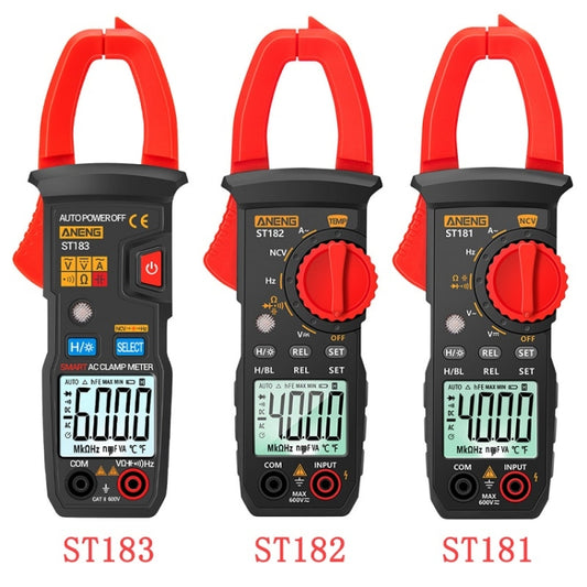 ANENG Intelligent Digital Backlit Clamp-On High-Precision Multimeter, Specification: ST182 with Temp Measurement by ANENG