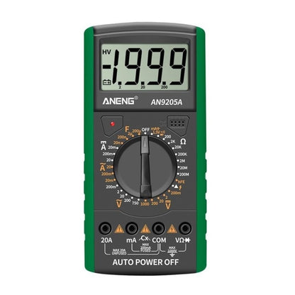 ANENG Automatic High-Precision Intelligent Digital Multimeter, Specification: AN9205A(Green) - Consumer Electronics by ANENG | Online Shopping UK | buy2fix