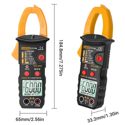 ANENG ST184 Automatically Identify Clamp-On Smart Digital Multimeter(Yellow) - Consumer Electronics by ANENG | Online Shopping UK | buy2fix