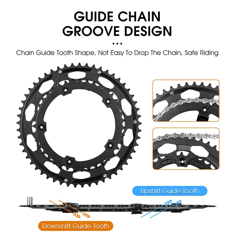 WEST BIKING YP0719274 53-39T Road Bike Crank Racing Double Disc(Red) - Outdoor & Sports by WEST BIKING | Online Shopping UK | buy2fix