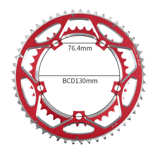 WEST BIKING YP0719273 Road Bike 56T-44T Double-Disc Aluminum Alloy Gears(Red) by WEST BIKING