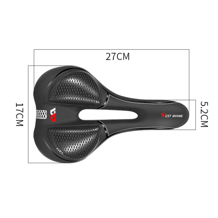 WEST BIKING Bicycle Riding Comfortable Silicone Saddle, Style: Fish Scale (Sponge) - Outdoor & Sports by WEST BIKING | Online Shopping UK | buy2fix